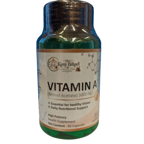 Витамин A  Shri Kunj Bihari 60 кап. Shree Kunj Bihari Ayurvedic Store, Индия